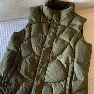 North Face Green Puffer Vest